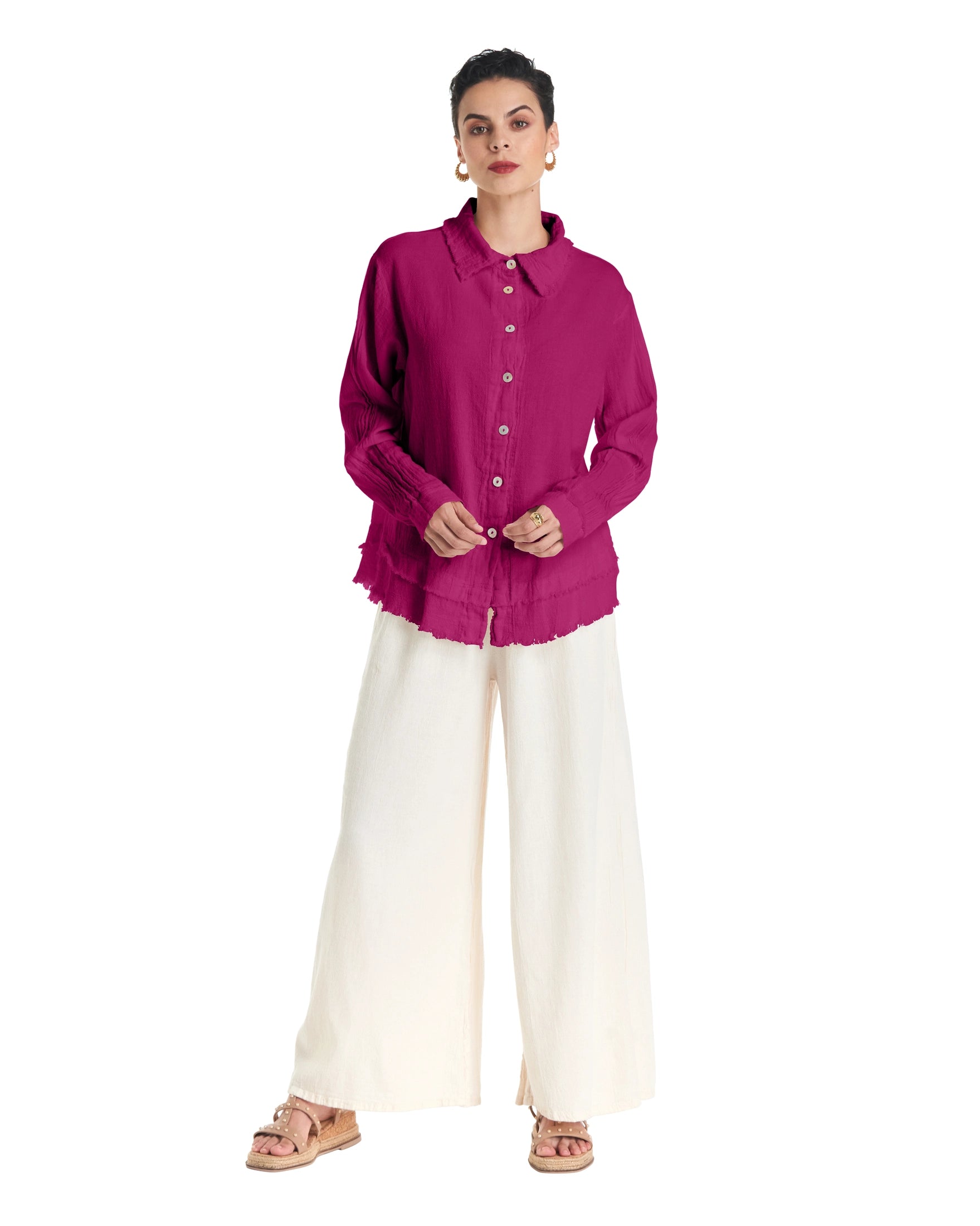 Urban Cotton Gauze Blouse-Oh My Gauze