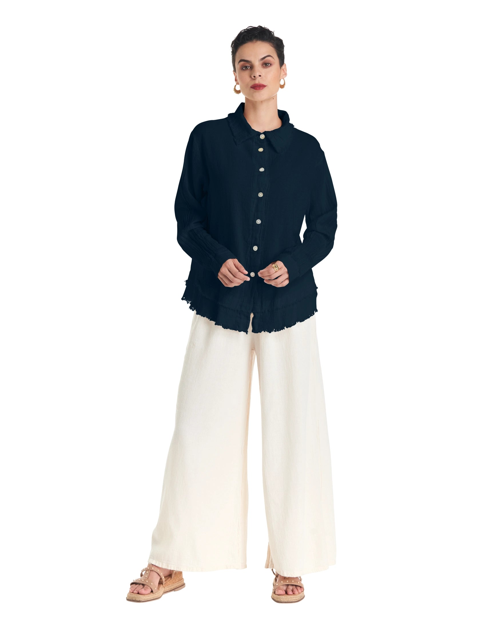 Urban Cotton Gauze Blouse-Oh My Gauze