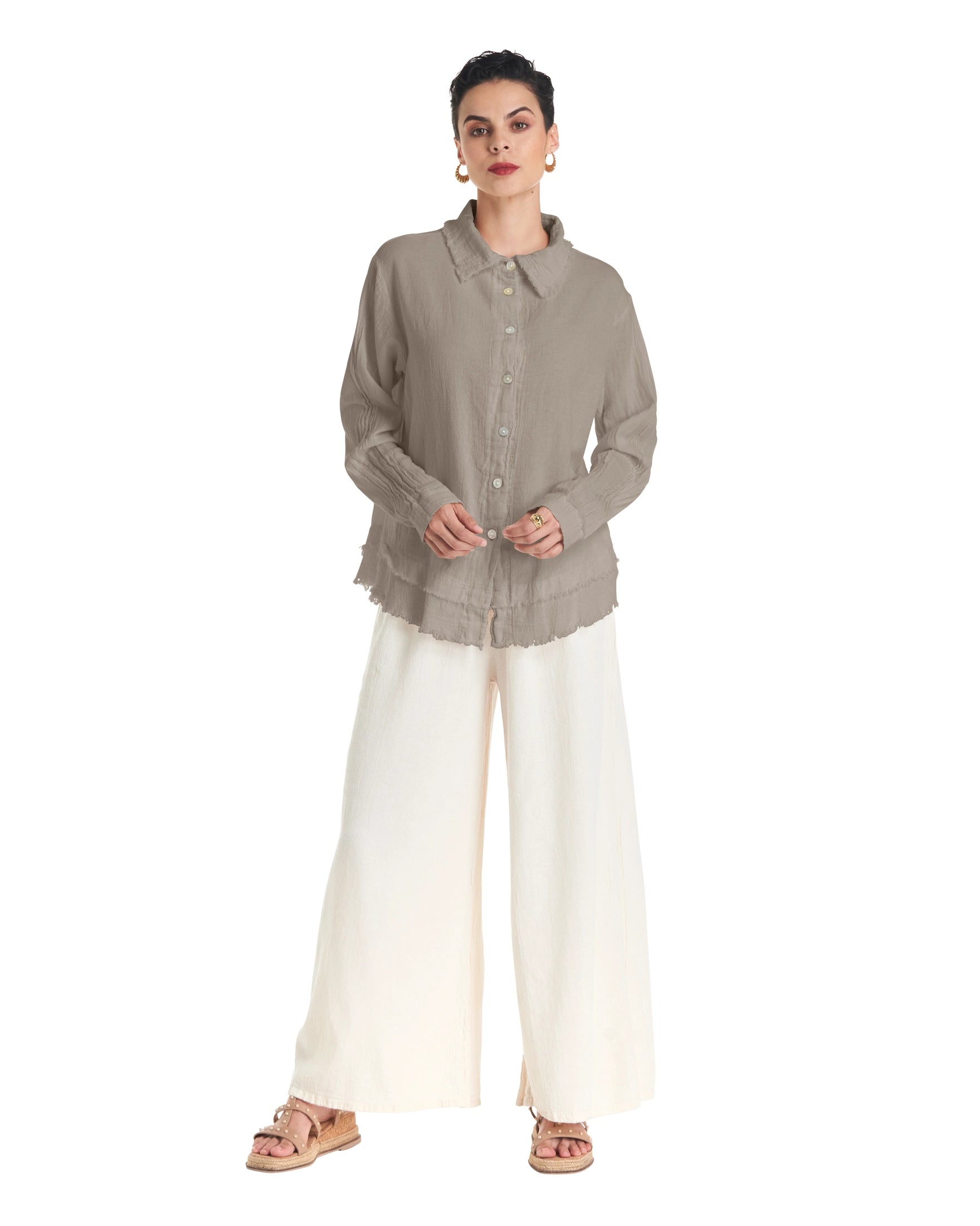 Urban Cotton Gauze Blouse-Oh My Gauze