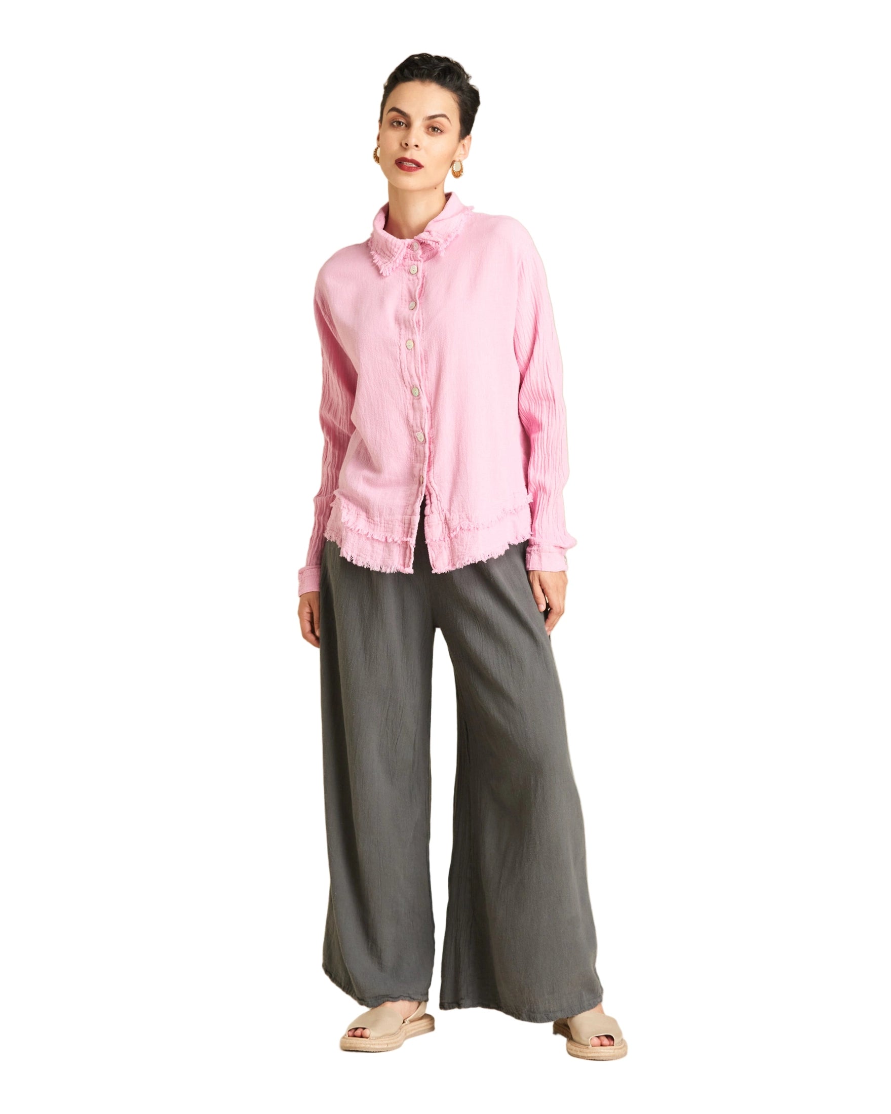 Urban Cotton Gauze Blouse-Oh My Gauze