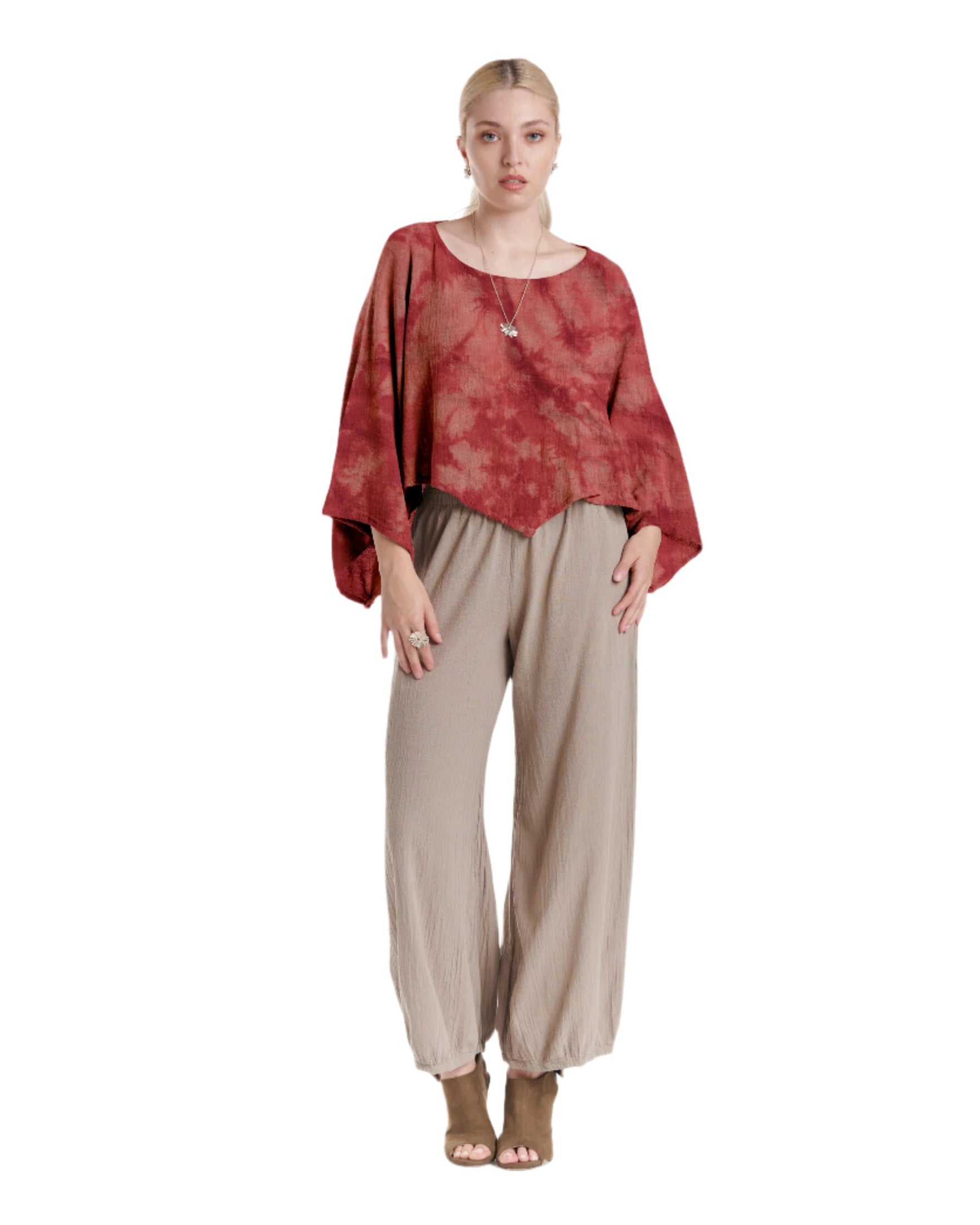 トップス OLD pleats/gauze/check n/s top Buy GHENAR GAUZE TOP | Johnny Was
