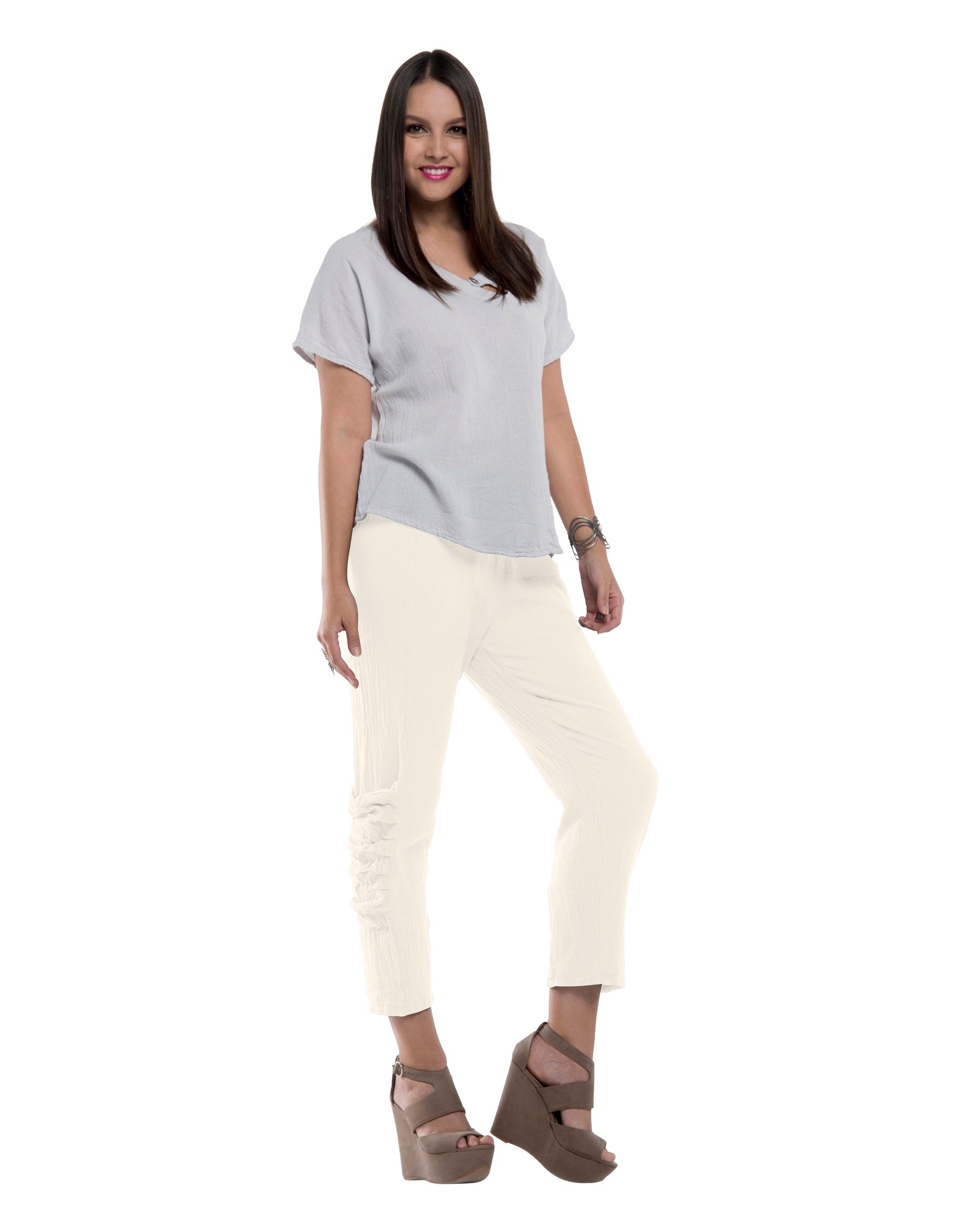 Victoria Cotton Gauze Pants - New-Oh My Gauze
