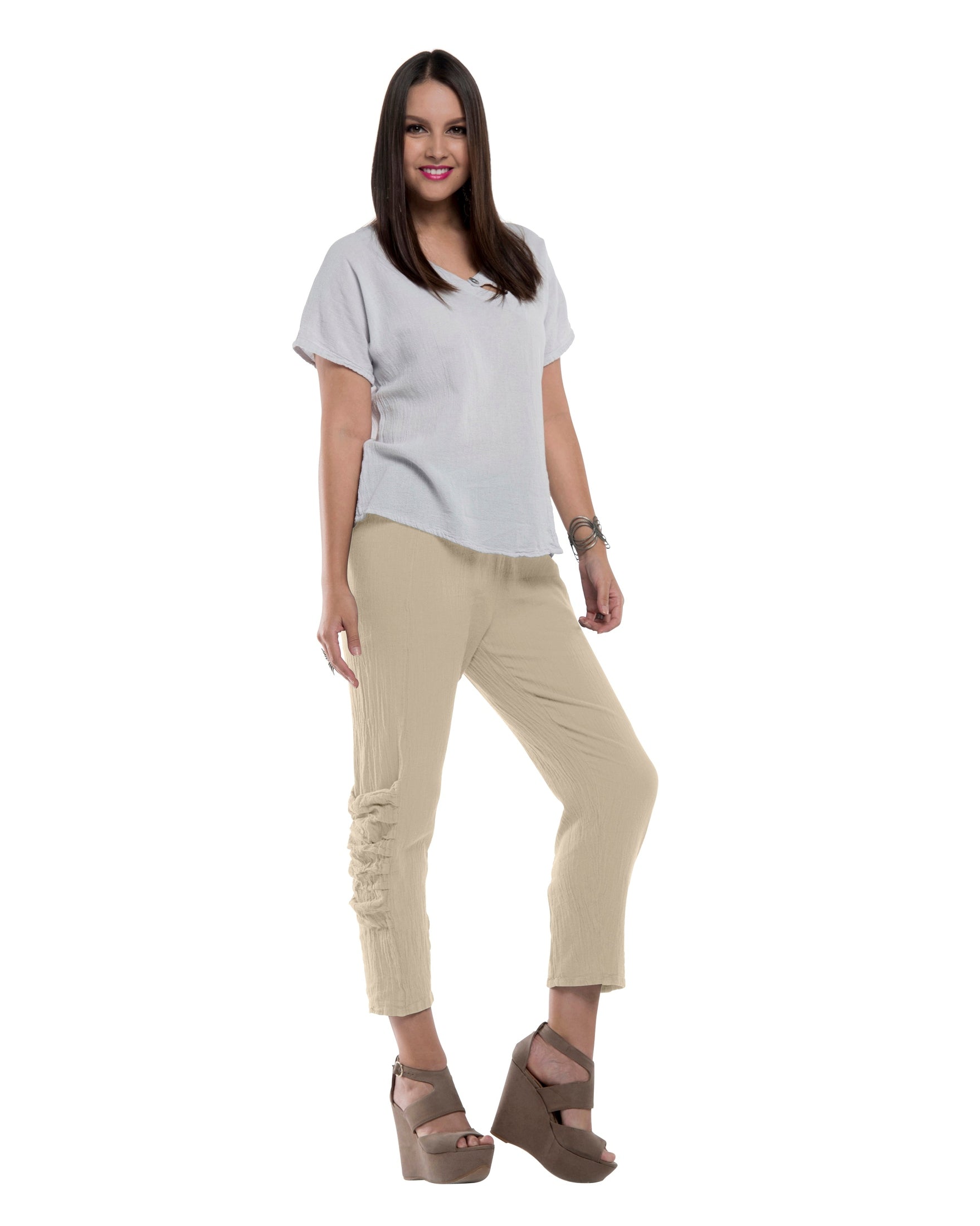 Victoria Cotton Gauze Pants - New-Oh My Gauze
