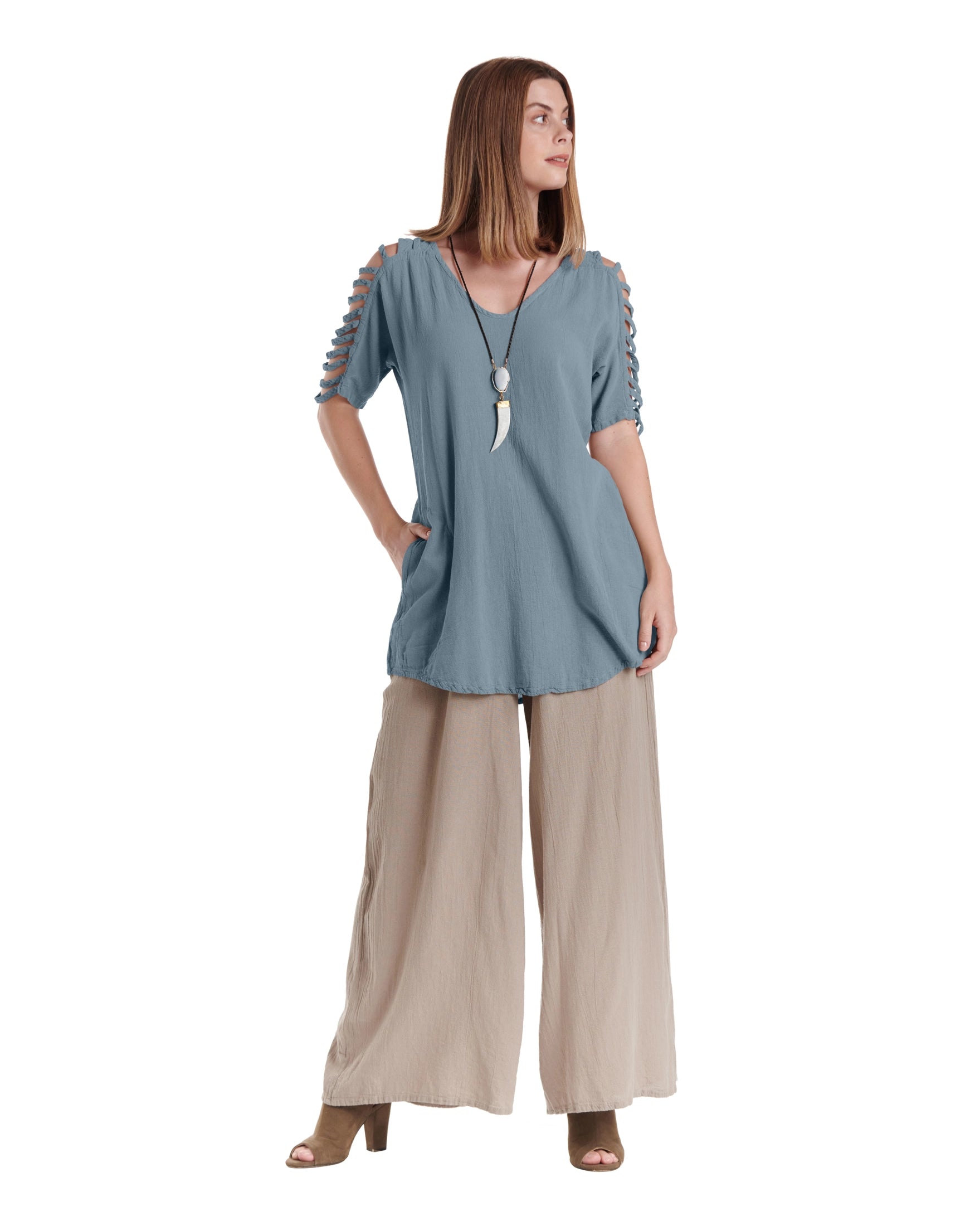 Waterfall Cotton Gauze Blouse – New Arrival-Oh My Gauze
