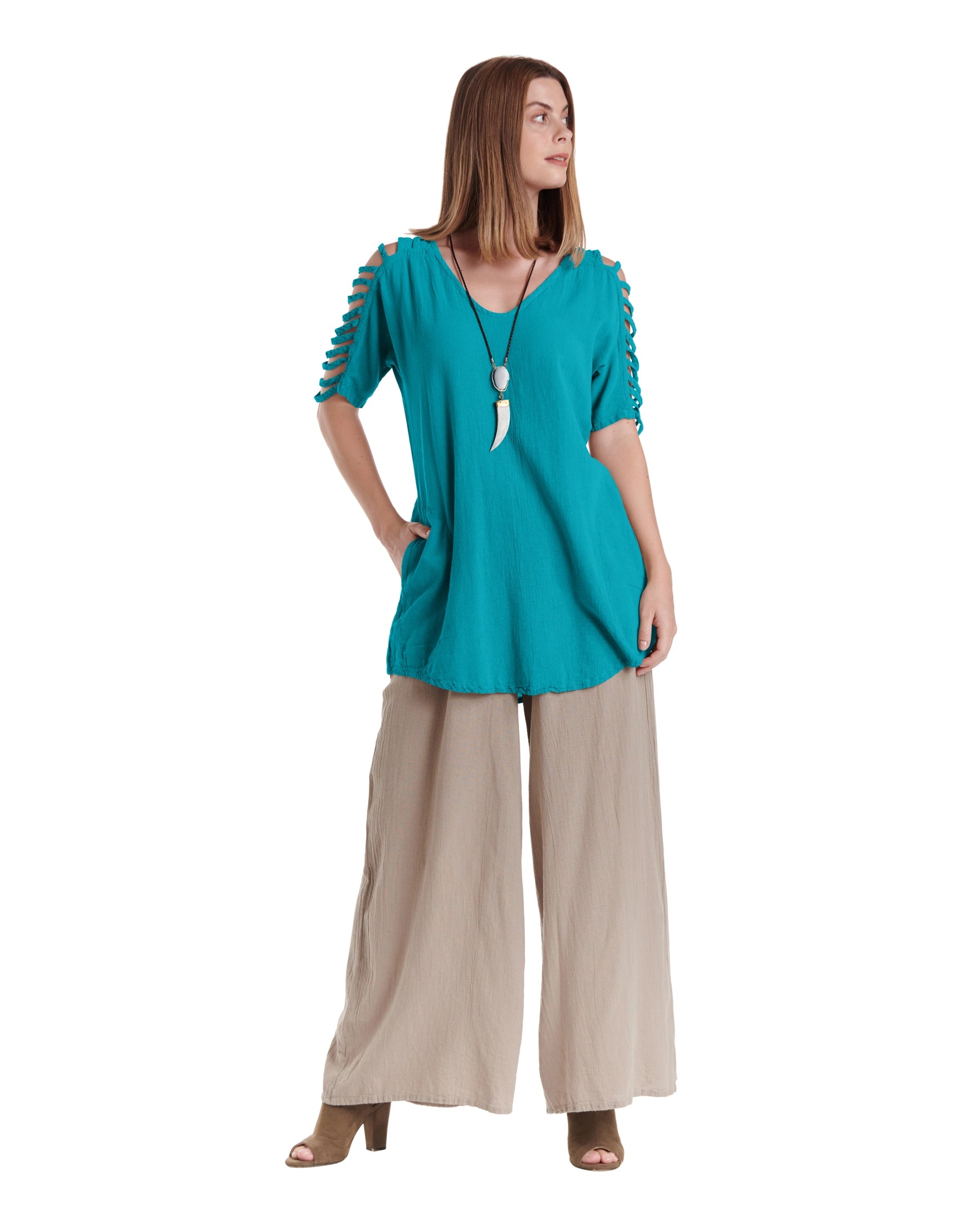 Waterfall Cotton Gauze Blouse – New Arrival-Oh My Gauze