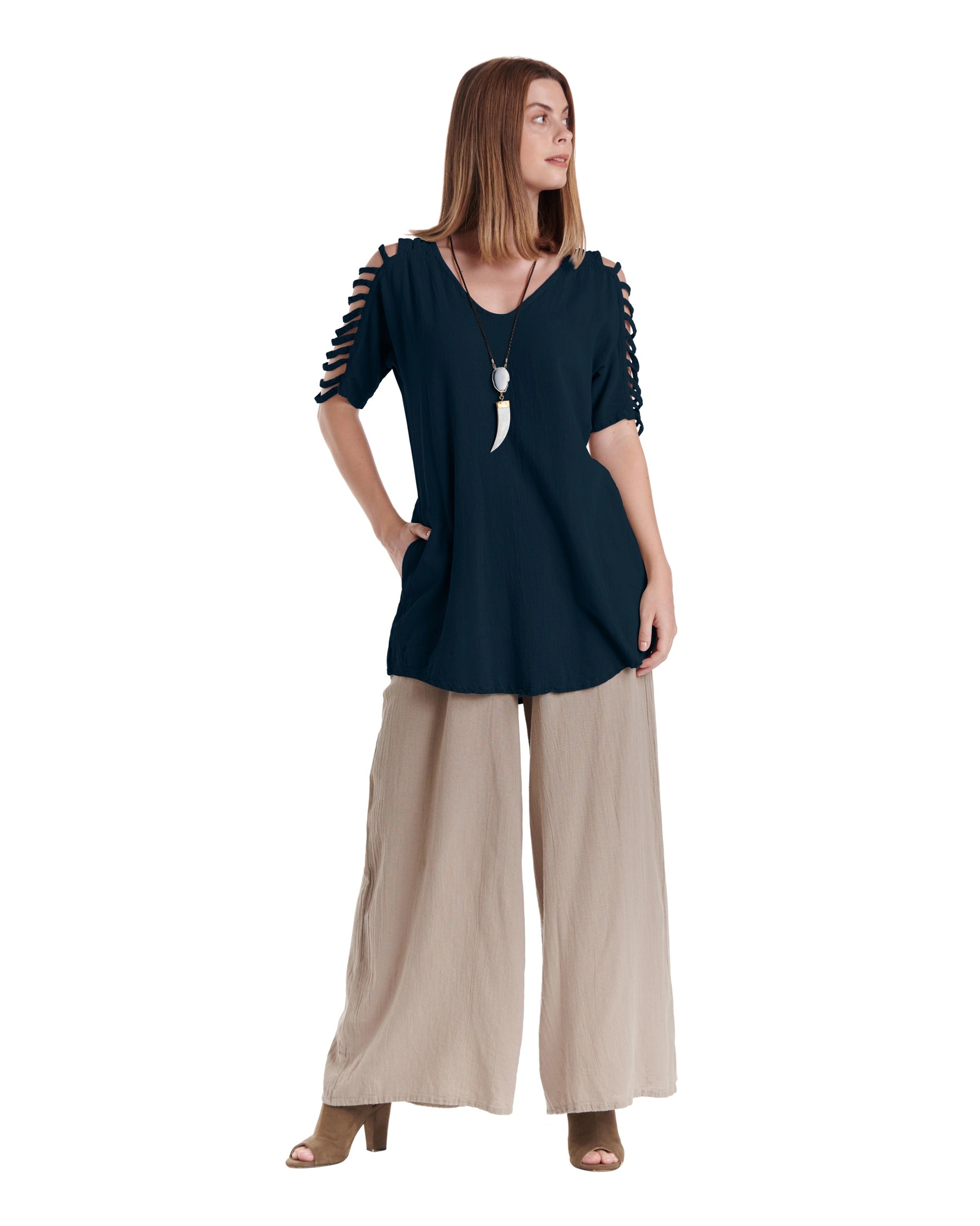Waterfall Cotton Gauze Blouse – New Arrival-Oh My Gauze