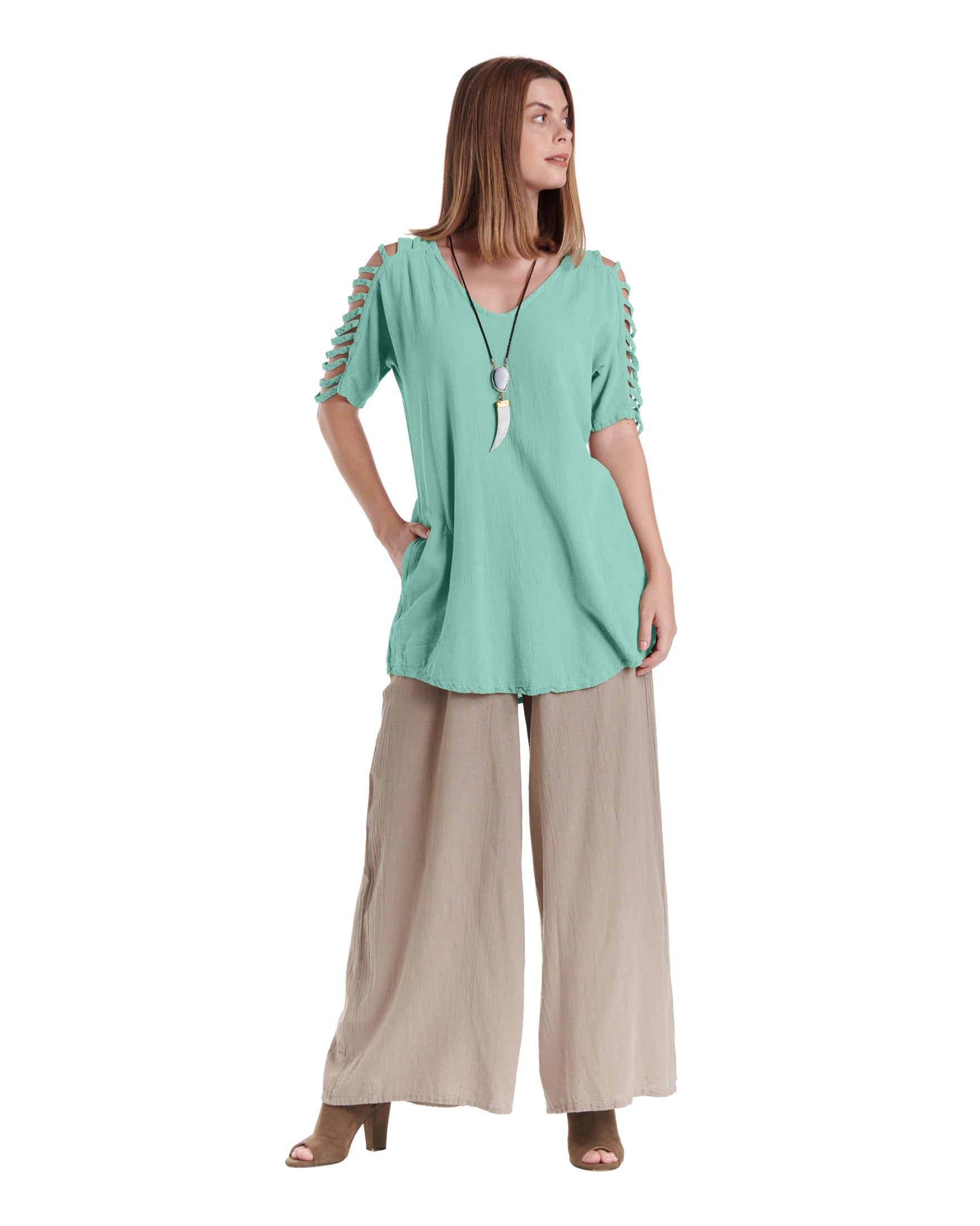 Waterfall Cotton Gauze Blouse – New Arrival-Oh My Gauze