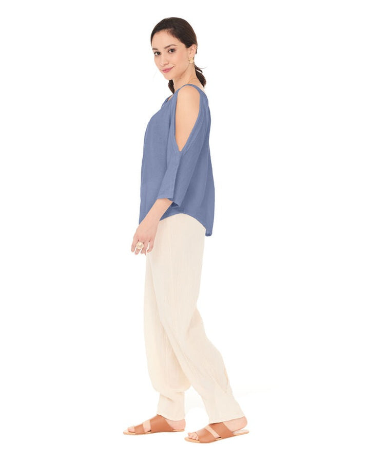 Sporty Cotton Gauze Blouse – Final Sale-Oh My Gauze